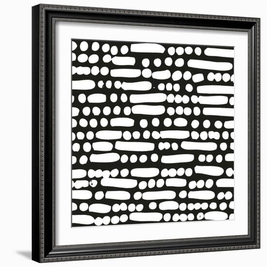 Cross Current Square Up II BW-Cheryl Warrick-Framed Art Print