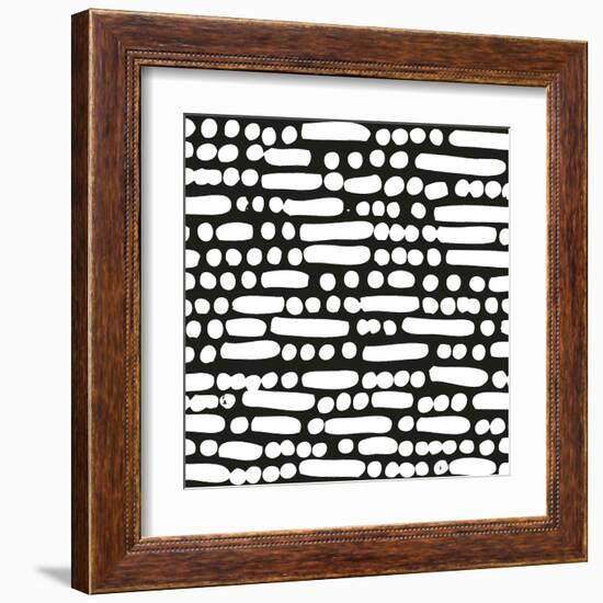 Cross Current Square Up II BW-Cheryl Warrick-Framed Art Print