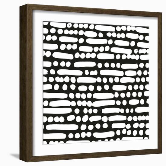 Cross Current Square Up III BW-Cheryl Warrick-Framed Art Print