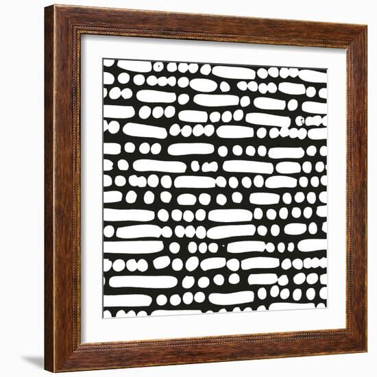 Cross Current Square Up III BW-Cheryl Warrick-Framed Art Print