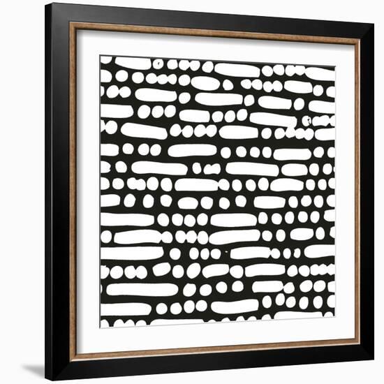 Cross Current Square Up III BW-Cheryl Warrick-Framed Art Print