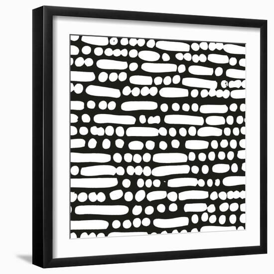 Cross Current Square Up III BW-Cheryl Warrick-Framed Art Print