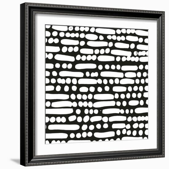 Cross Current Square Up III BW-Cheryl Warrick-Framed Art Print