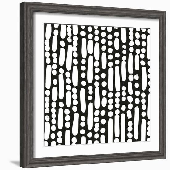 Cross Current Square Up IV BW-Cheryl Warrick-Framed Art Print