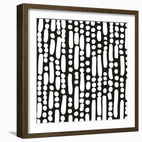 Cross Current Square Up IV BW-Cheryl Warrick-Framed Art Print