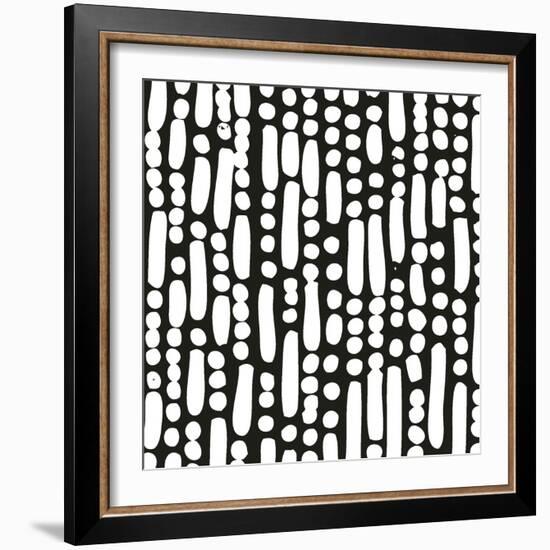 Cross Current Square Up IV BW-Cheryl Warrick-Framed Art Print