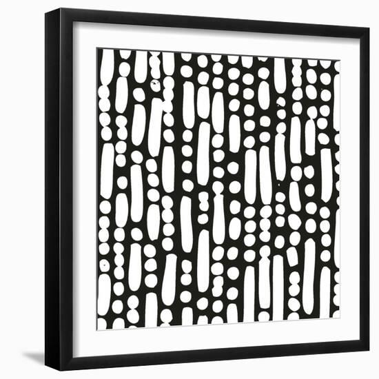 Cross Current Square Up IV BW-Cheryl Warrick-Framed Art Print