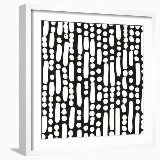 Cross Current Square Up IV BW-Cheryl Warrick-Framed Art Print