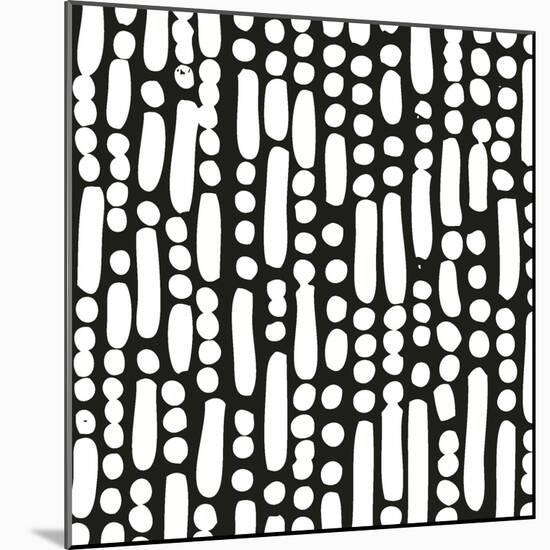 Cross Current Square Up IV BW-Cheryl Warrick-Mounted Art Print