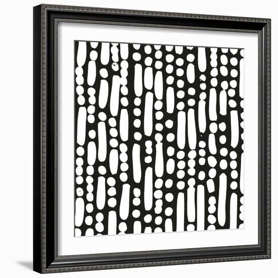 Cross Current Square Up IV BW-Cheryl Warrick-Framed Art Print