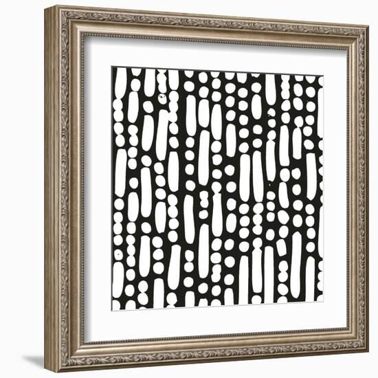 Cross Current Square Up IV BW-Cheryl Warrick-Framed Art Print