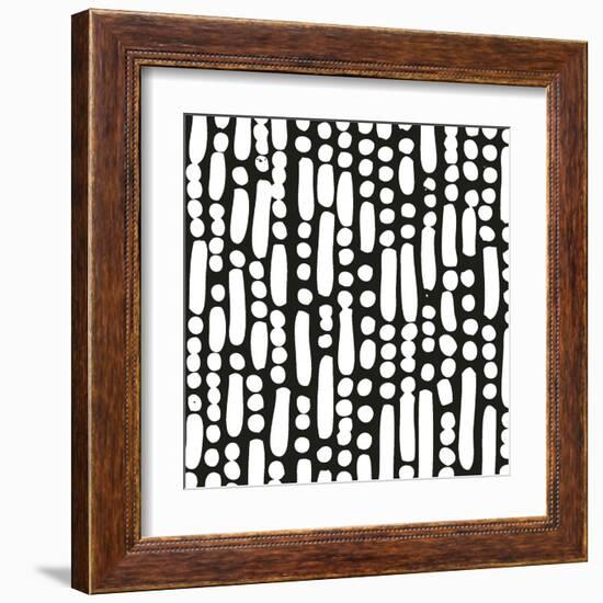 Cross Current Square Up IV BW-Cheryl Warrick-Framed Art Print