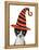 Cross Eyed Kitten Wearing A Halloween Witch Hat-Hannamariah-Framed Premier Image Canvas