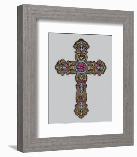 Cross III-Maria Mendez-Framed Art Print