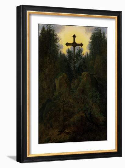 Cross in the Mountains, 1815-20-Caspar David Friedrich-Framed Giclee Print