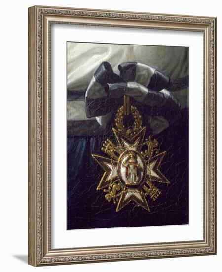 Cross of Honor, Detail from Portrait of Maria Luisa of Bourbon-Frank Feller-Framed Giclee Print