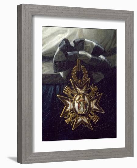 Cross of Honor, Detail from Portrait of Maria Luisa of Bourbon-Frank Feller-Framed Giclee Print