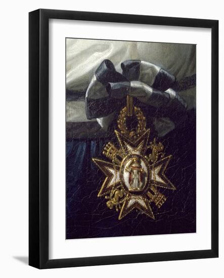 Cross of Honor, Detail from Portrait of Maria Luisa of Bourbon-Frank Feller-Framed Giclee Print