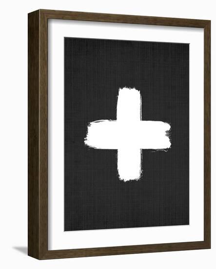 Cross On Black-LILA X LOLA-Framed Art Print