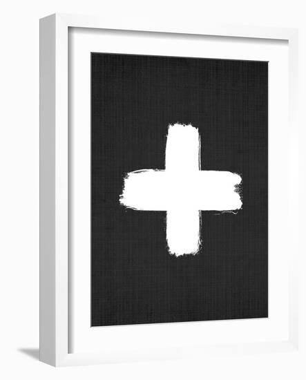 Cross On Black-LILA X LOLA-Framed Art Print