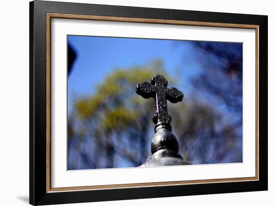 Cross on Fence SoHo NYC-null-Framed Photo