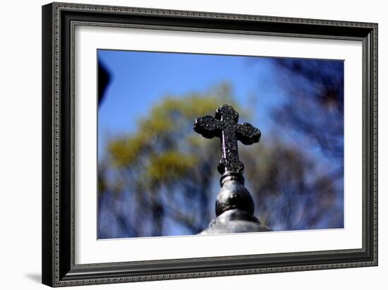 Cross on Fence SoHo NYC-null-Framed Photo