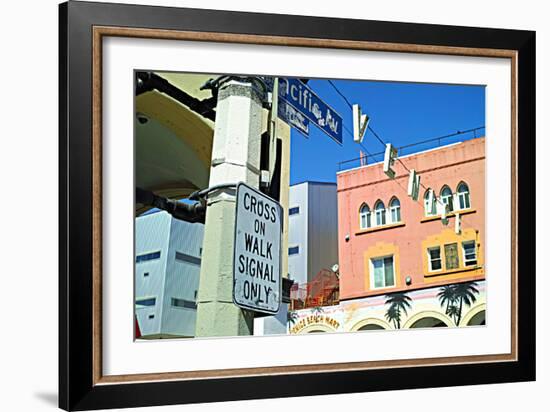 Cross on Walk Signal Only-Steve Ash-Framed Photographic Print