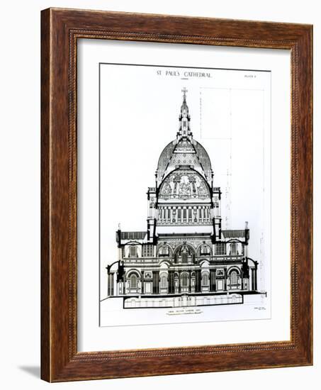 Cross Section, Looking East, of St. Paul's Cathedral-null-Framed Giclee Print