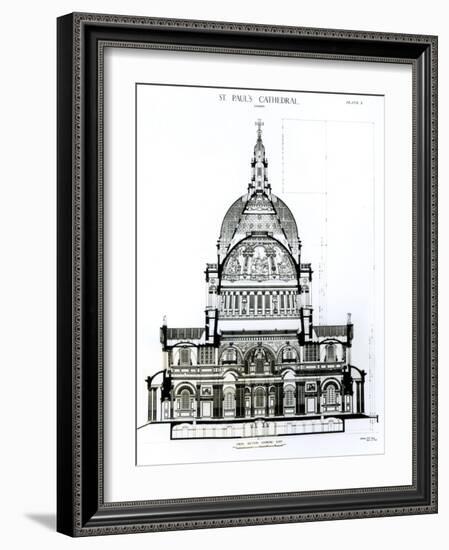 Cross Section, Looking East, of St. Paul's Cathedral-null-Framed Giclee Print