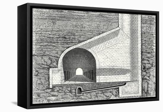 Cross Section of a Tunnel with a Ventilation Shaft-null-Framed Premier Image Canvas