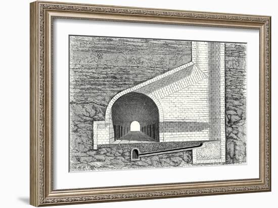 Cross Section of a Tunnel with a Ventilation Shaft-null-Framed Giclee Print