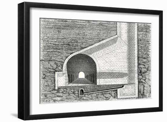 Cross Section of a Tunnel with a Ventilation Shaft-null-Framed Giclee Print