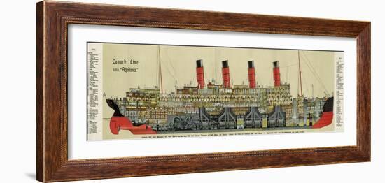 Cross-Section of 'Aquitania' Steamship-null-Framed Photographic Print