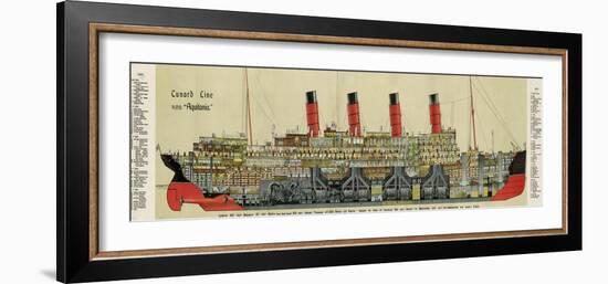 Cross-Section of 'Aquitania' Steamship-null-Framed Photographic Print