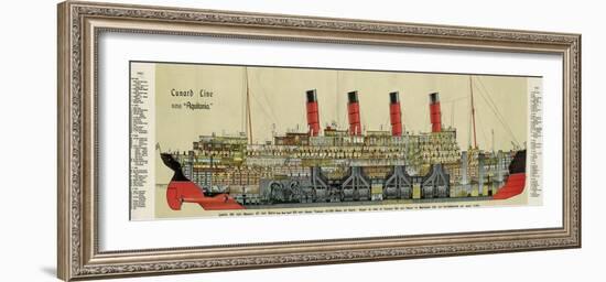 Cross-Section of 'Aquitania' Steamship-null-Framed Premium Photographic Print