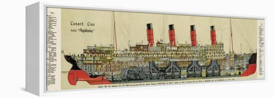 Cross-Section of 'Aquitania' Steamship-null-Framed Premier Image Canvas
