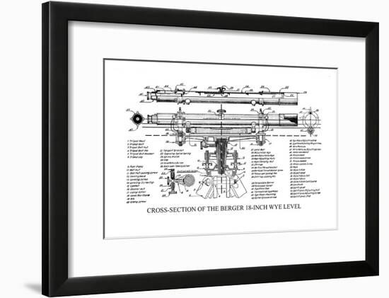 Cross-Section of the Berger 18 Inch Wye Level-null-Framed Art Print