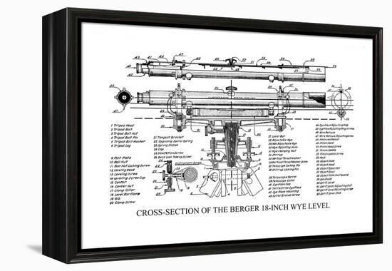 Cross-Section of the Berger 18 Inch Wye Level-null-Framed Stretched Canvas