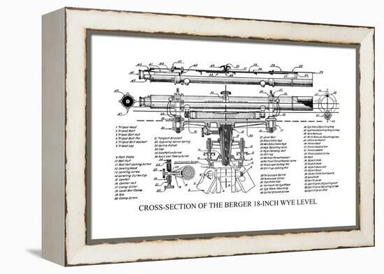 Cross-Section of the Berger 18 Inch Wye Level-null-Framed Stretched Canvas