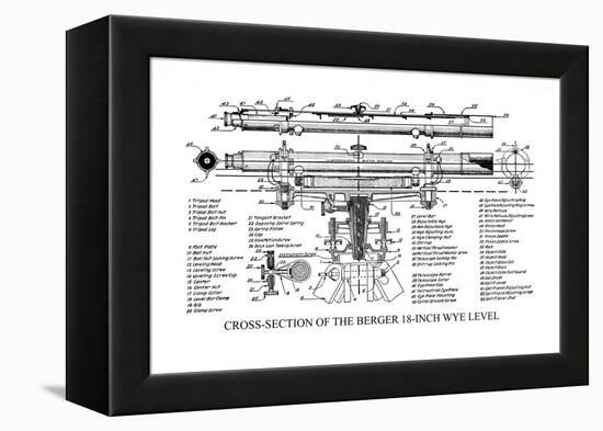 Cross-Section of the Berger 18 Inch Wye Level-null-Framed Stretched Canvas