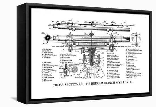 Cross-Section of the Berger 18 Inch Wye Level-null-Framed Stretched Canvas