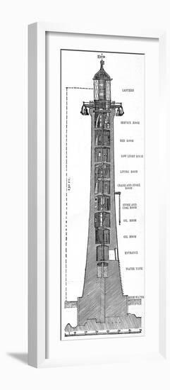 Cross-Section of the Eddystone Lighthouse, 1882-null-Framed Photographic Print