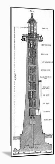 Cross-Section of the Eddystone Lighthouse, 1882-null-Mounted Photographic Print