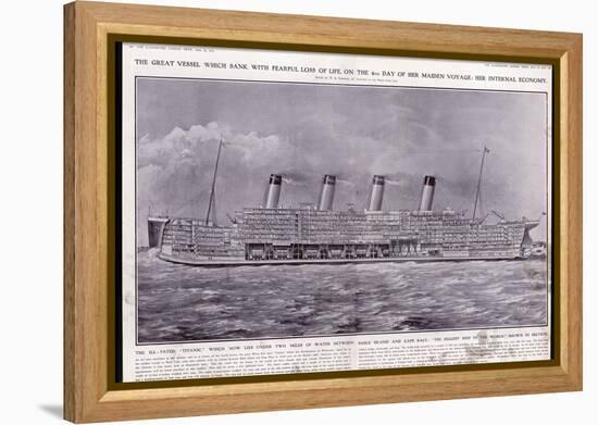 Cross-Section of the S S Titanic-null-Framed Premier Image Canvas