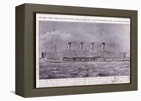 Cross-Section of the S S Titanic-null-Framed Premier Image Canvas