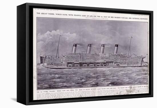 Cross-Section of the S S Titanic-null-Framed Premier Image Canvas