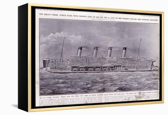 Cross-Section of the S S Titanic-null-Framed Premier Image Canvas