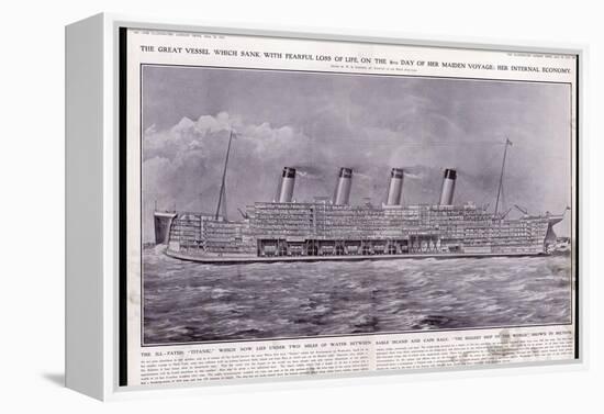 Cross-Section of the S S Titanic-null-Framed Premier Image Canvas