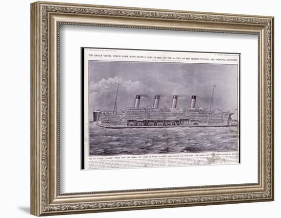 Cross-Section of the S S Titanic-null-Framed Photographic Print