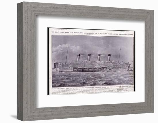 Cross-Section of the S S Titanic-null-Framed Photographic Print